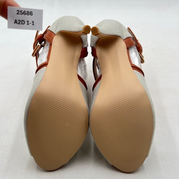 XYD Tan and Cream Ankle Booties - Picture 7 of 8